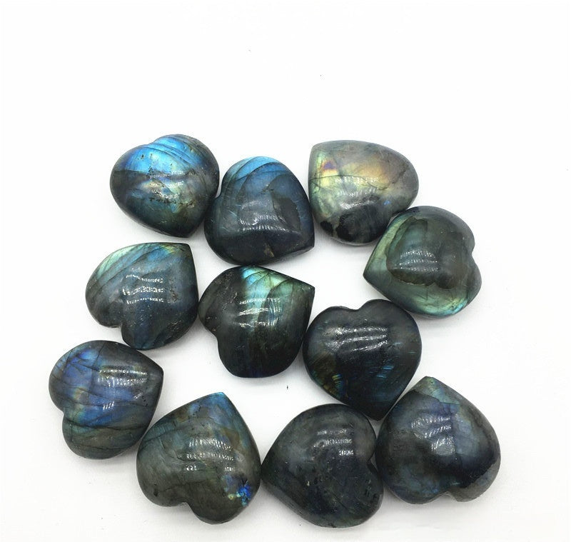 Natural Labradorite & Moonstone Heart of the Ocean Necklace