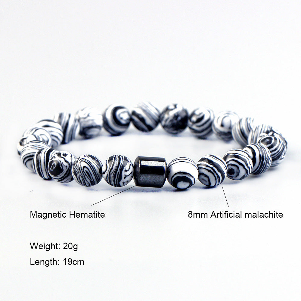 Black Stone Tiger Eye Bead Bracelet