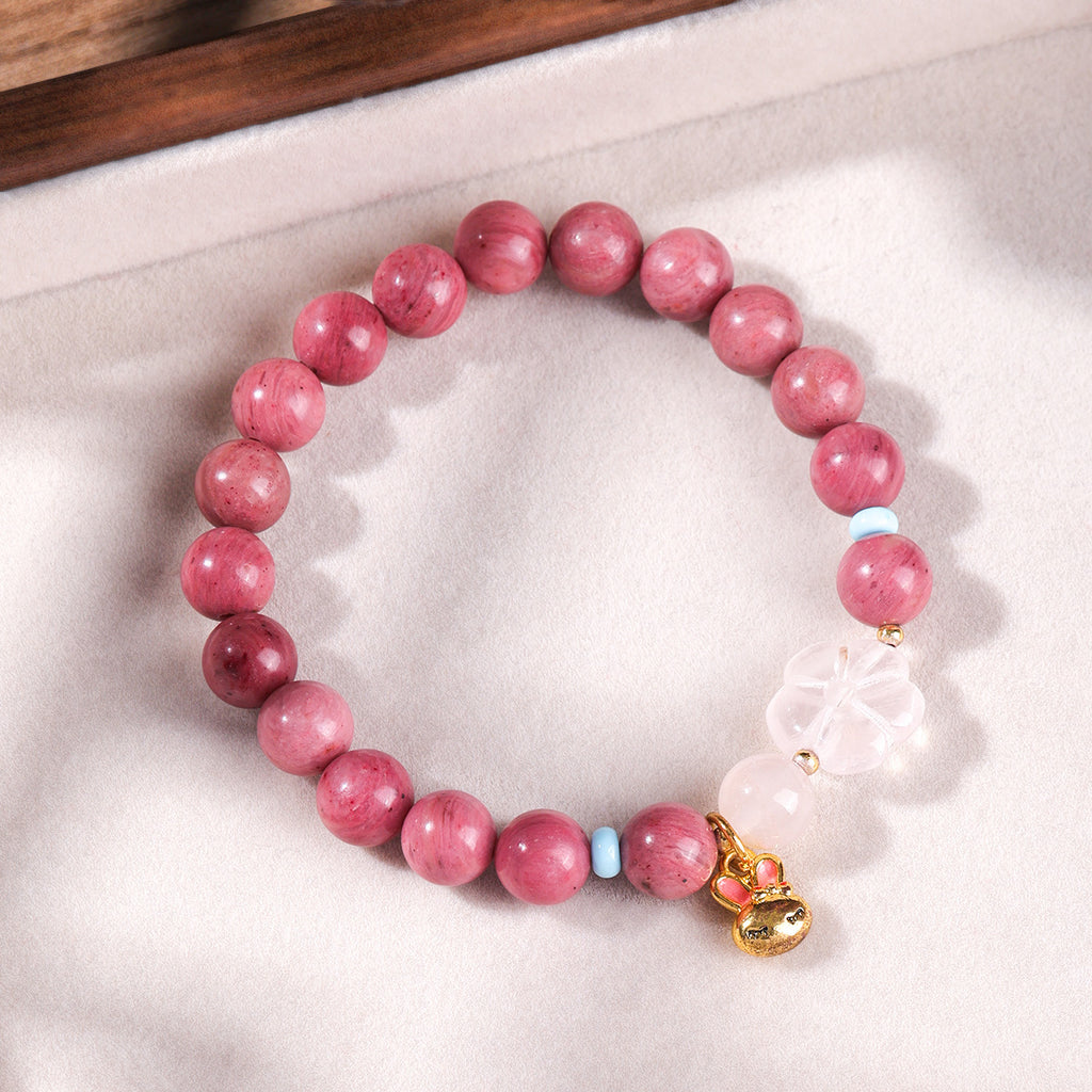Natural Rose Stone Bracelet – Handmade Gemstone Jewelry for Women