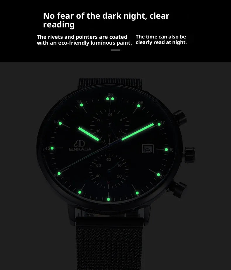 Luxury Luminous Waterproof Sports Watch – Men’s Quartz Timepiece