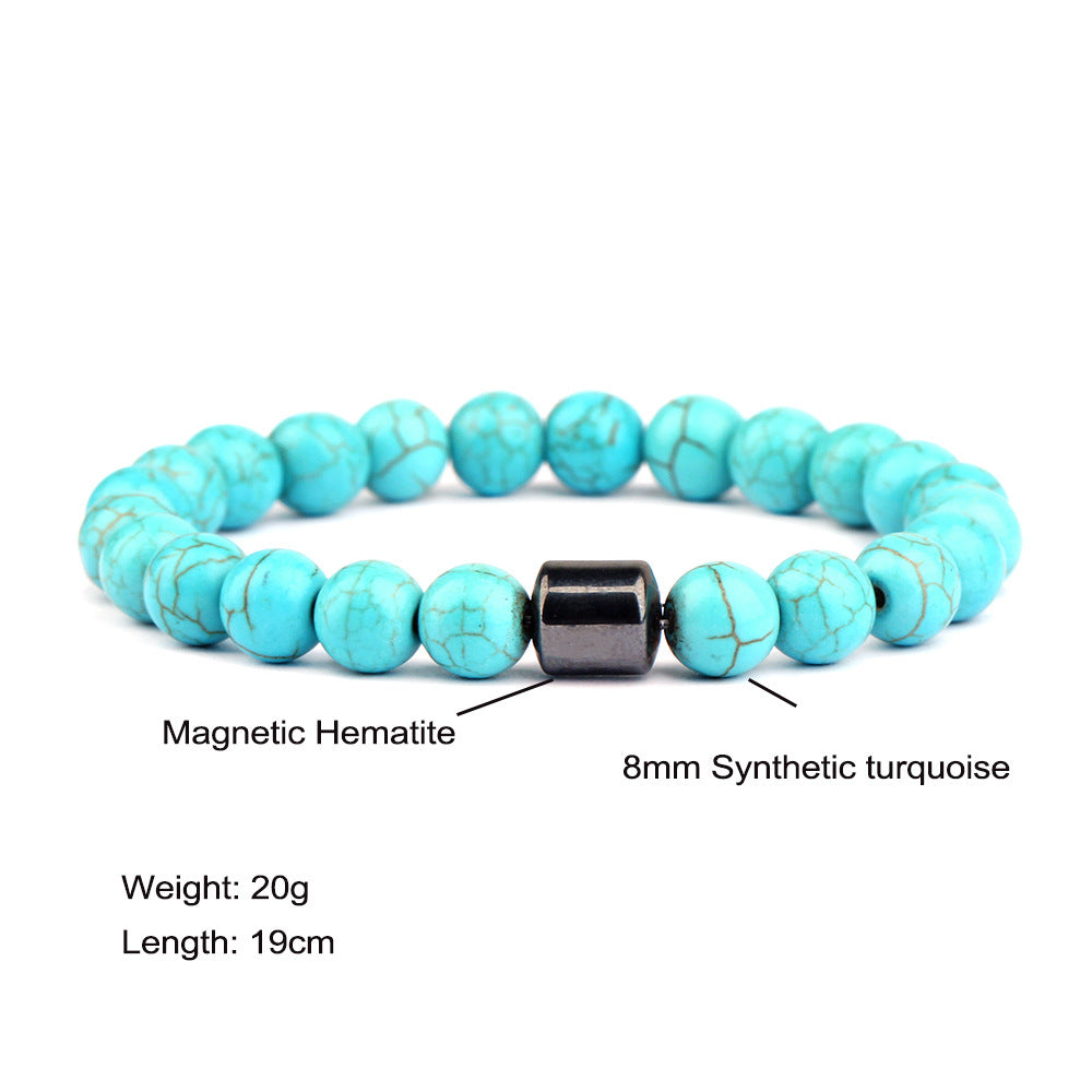 Black Stone Tiger Eye Bead Bracelet