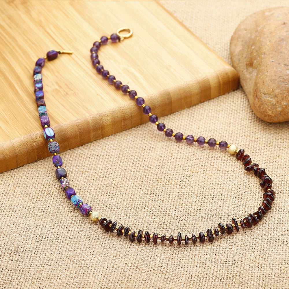 Amethyst Round Beads Bracelet – Natural Gemstone Jewelry for Women