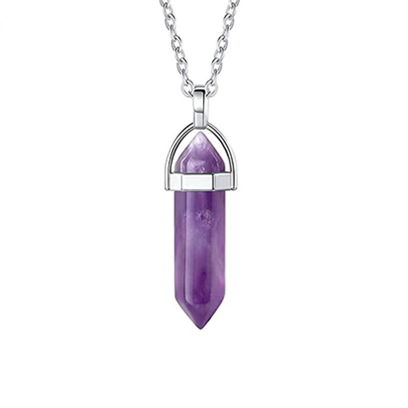 Natural Stone Amethyst Necklace