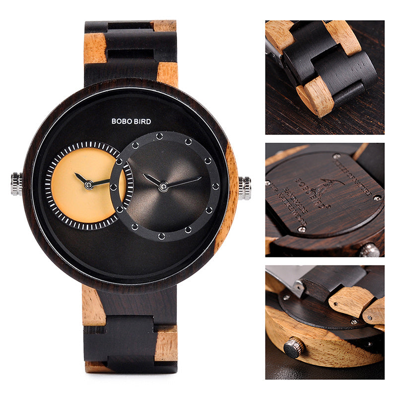 BOBO BIRD Men’s Thin Wood Watch