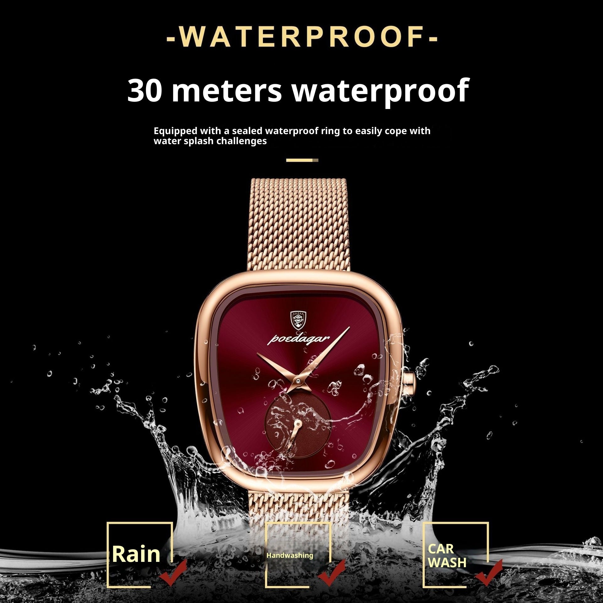 Elegant and waterproof, this Korean Style Women’s Watch blends luxury design with everyday comfort. Perfect for office, fashion, and casual looks – your new go-to accessory.