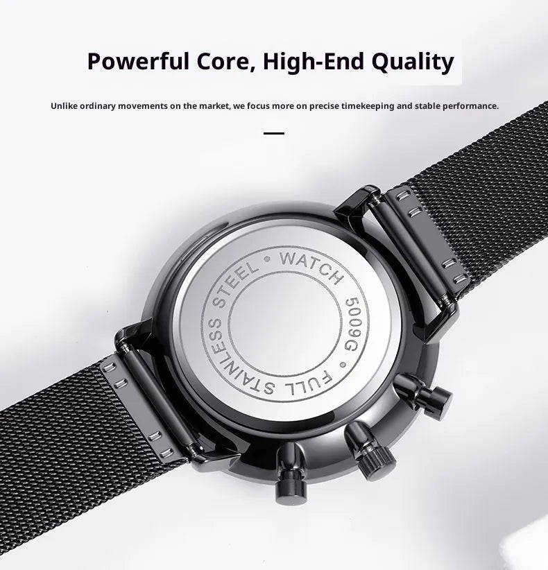 Luxury Luminous Waterproof Sports Watch – Men’s Quartz Timepiece