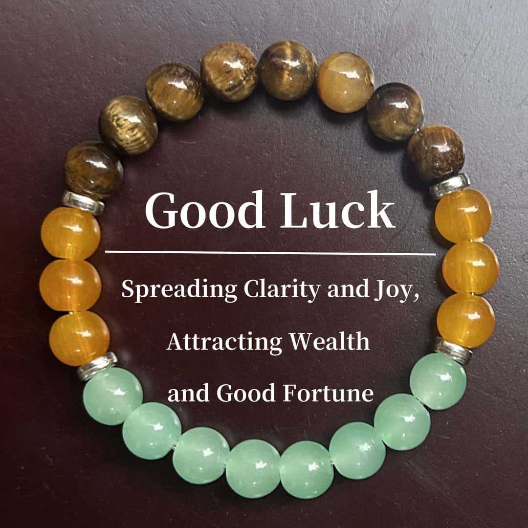 Calm energy natural gemstone bracelet designed for relaxation Good luck