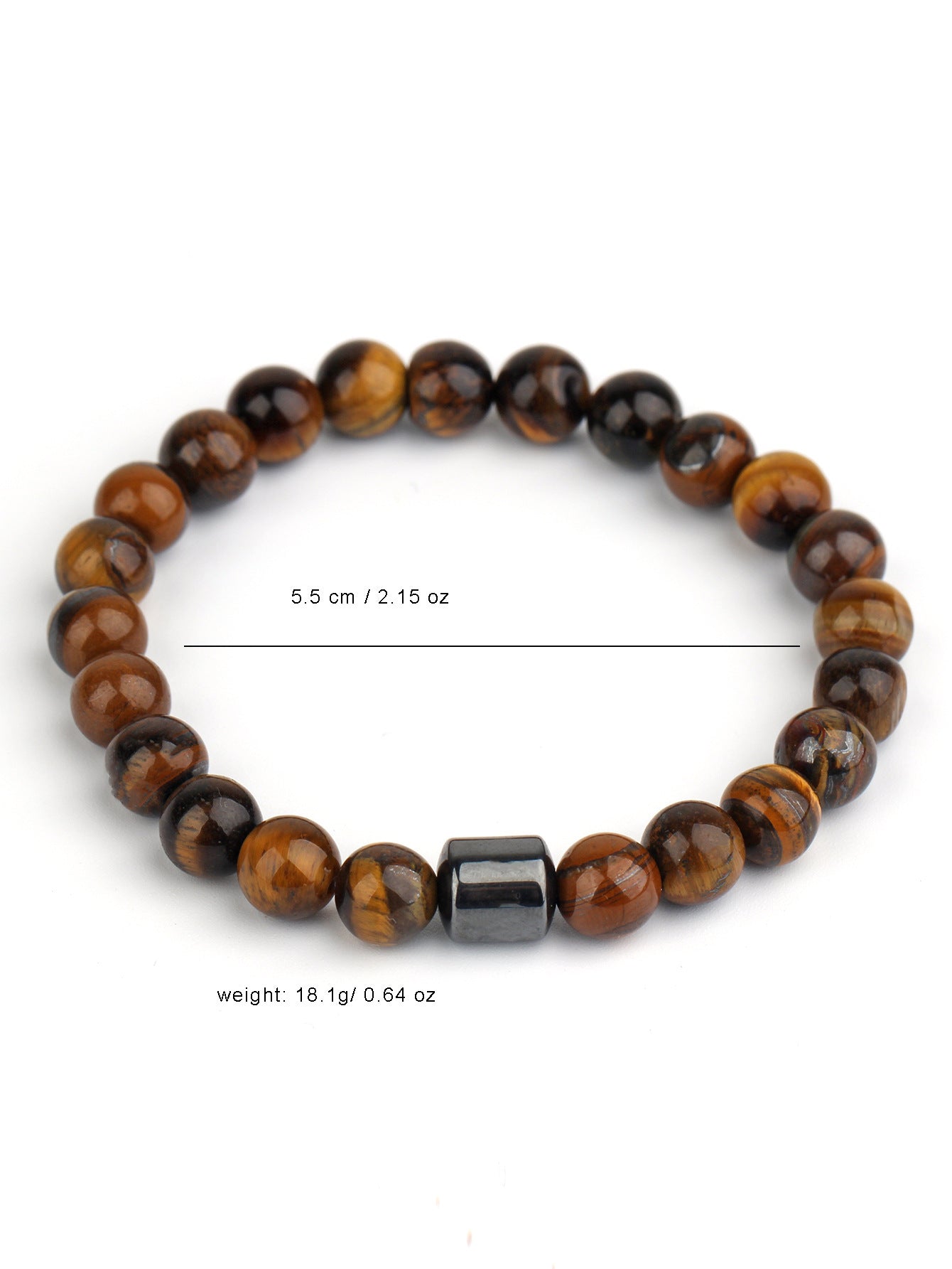 Black Stone Tiger Eye Bead Bracelet