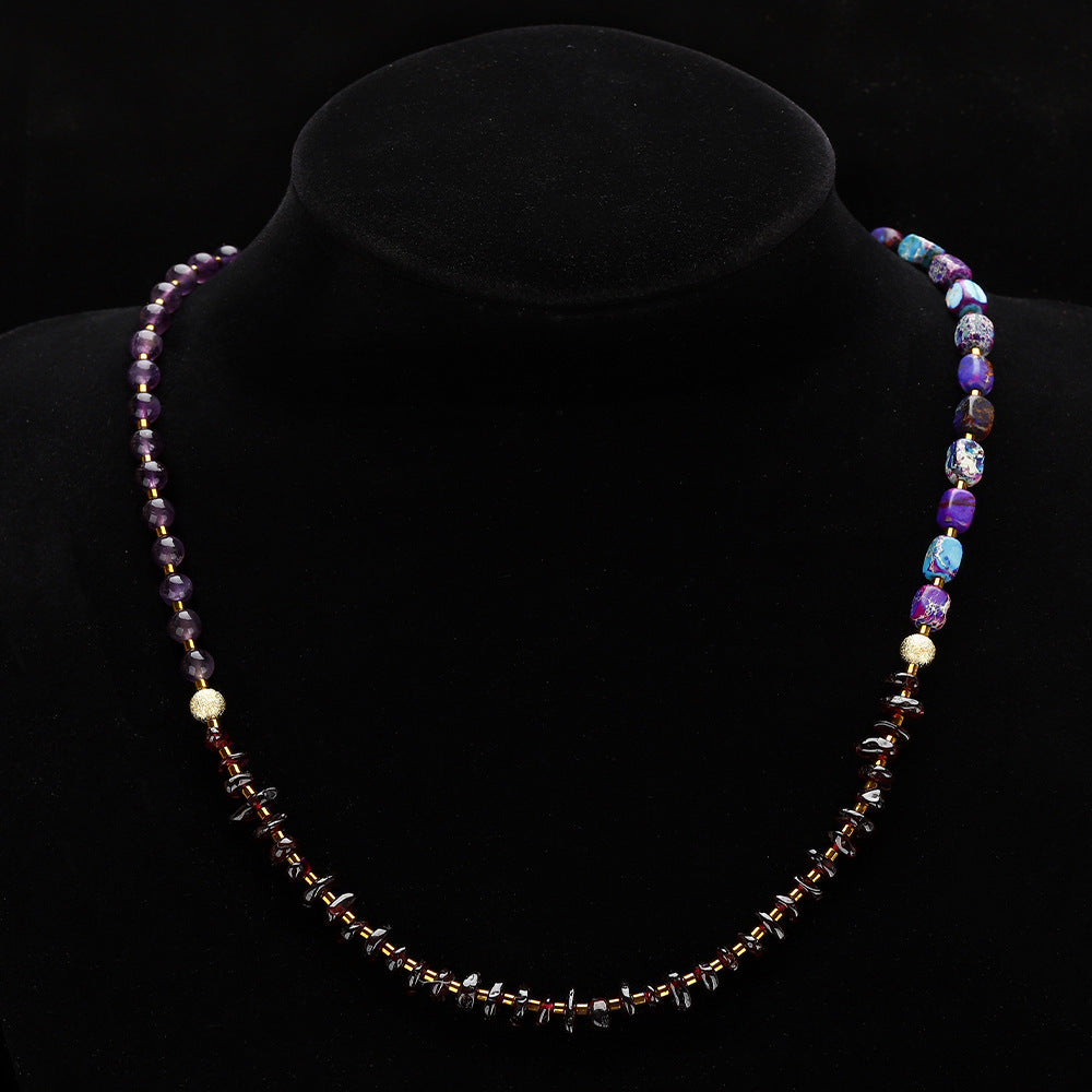 Amethyst Round Beads Bracelet – Natural Gemstone Jewelry for Women