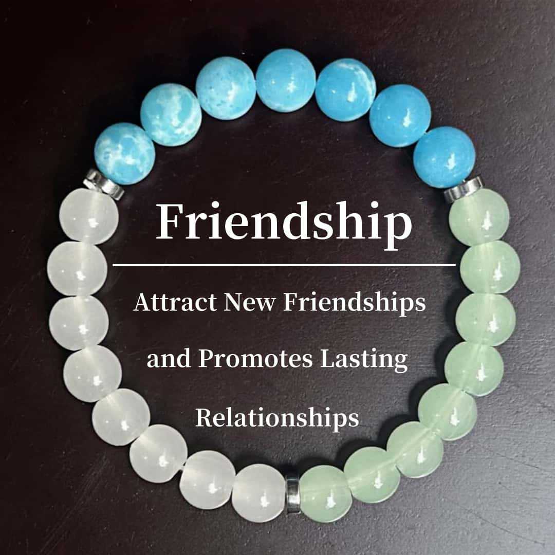 Friendship natural stone bracelet symbolizing connection and unity